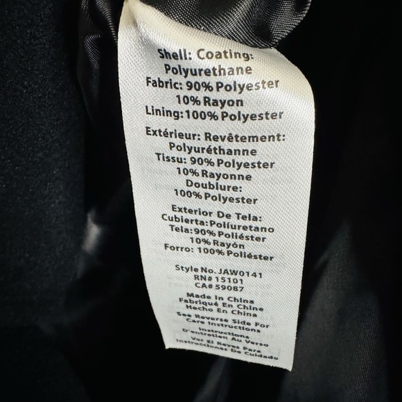 Draper James Woman's Faux Wool Coat Snap Closure Lined Belle Meade Black - Picture 3 of 5